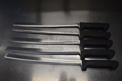 5 SHARPENED Stainless Steel Sashimi Knives. Includes 19". 5 Times Your Bid!