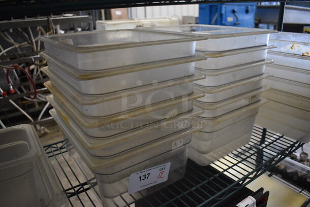 12 Clear Poly 1/2 Size Drop In Bins. 1/2x6. 12 Times Your Bid! - Image 2 of 3