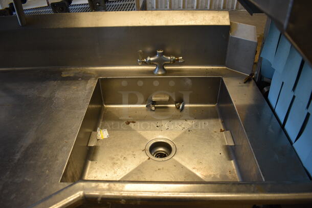 Stainless Steel Commercial Left Side Dirty Side Dishwasher Table. Goes GREAT w/ Items 6 and 7! 67x67x62 - Image 4 of 7
