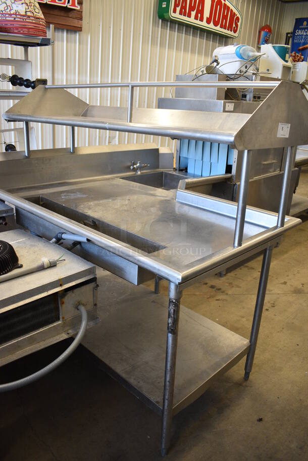 Stainless Steel Commercial Left Side Dirty Side Dishwasher Table. Goes GREAT w/ Items 6 and 7! 67x67x62 - Image 6 of 7