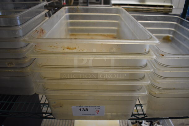 9 Clear Poly 1/1 Size Drop In Bins. 1/1x6. 9 Times Your Bid! - Image 2 of 3