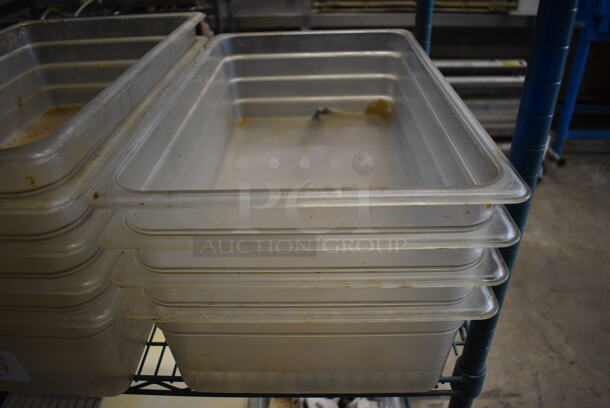 9 Clear Poly 1/1 Size Drop In Bins. 1/1x6. 9 Times Your Bid! - Image 3 of 3