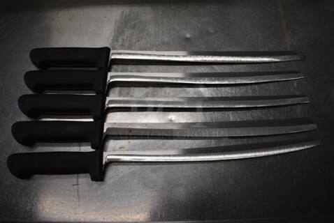 5 SHARPENED Stainless Steel Sashimi Knives. Includes 19". 5 Times Your Bid!