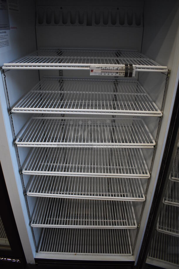 WOW! 2013 Habco Model SE12 Metal Commercial Single Door Reach In Cooler Merchandiser w/ Poly Coated Racks. 115 Volts, 1 Phase. 24x24x62.5. Tested and Working! - Image 4 of 5