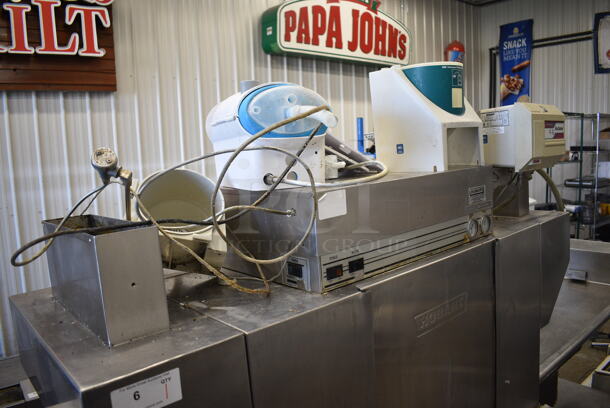 FANTASTIC! Hobart Model C44AW Stainless Steel Commercial Floor Style Conveyor Dishwasher. 208 Volts, 3 Phase. Goes GREAT w/ Items 5, 7 and 262! 64x30x80 - Image 4 of 12