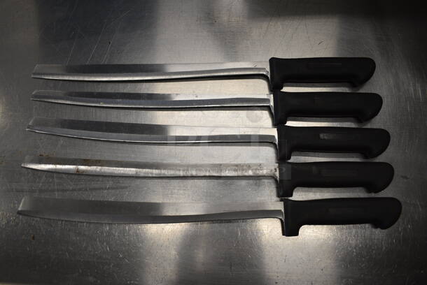 5 SHARPENED Stainless Steel Sashimi Knives. Includes 19