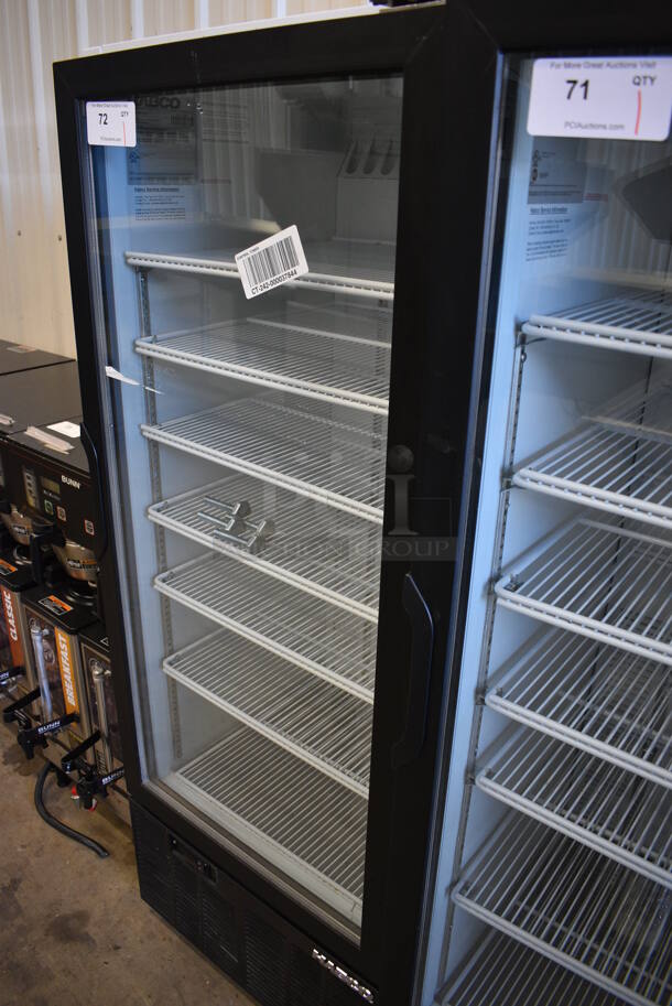 WOW! 2013 Habco Model SE12 Metal Commercial Single Door Reach In Cooler Merchandiser w/ Poly Coated Racks. 115 Volts, 1 Phase. 24x24x62.5. Tested and Working! - Image 3 of 6