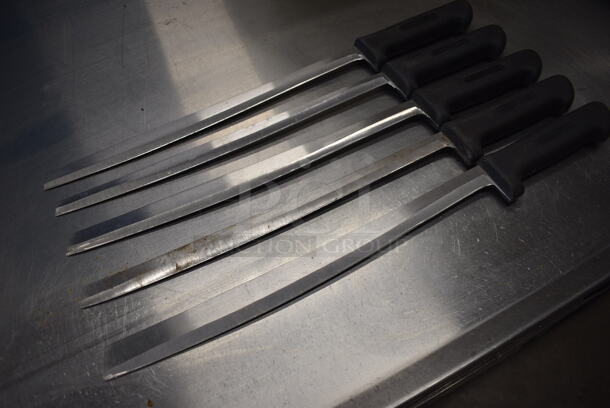 5 SHARPENED Stainless Steel Sashimi Knives. Includes 19". 5 Times Your Bid! - Image 4 of 4