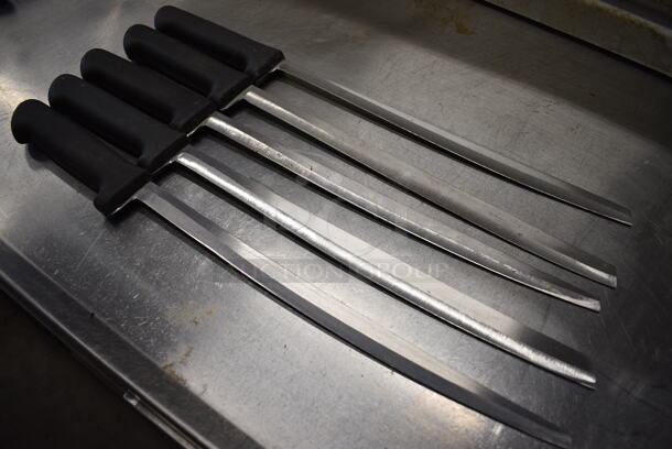 5 SHARPENED Stainless Steel Sashimi Knives. Includes 19". 5 Times Your Bid! - Image 3 of 4