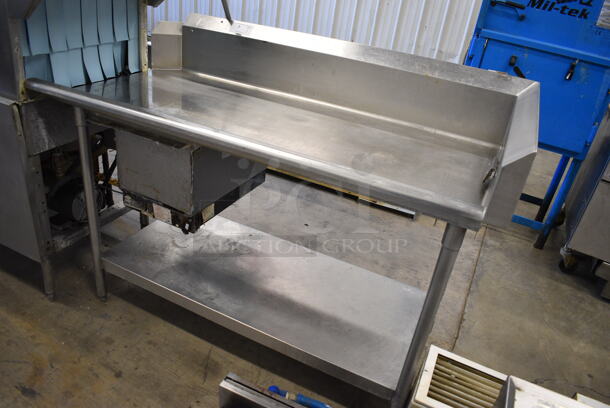 Stainless Steel Commercial Right Side Dishwasher Table w/ Attached Hatco Model C-15 Commercial Water Booster and Undershelf. 208 Volts, 3 Phase. Goes GREAT w/ Items 5 and 6! 60x30x44.5 - Image 2 of 8