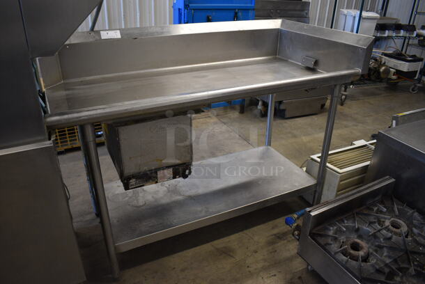 Stainless Steel Commercial Right Side Dishwasher Table w/ Attached Hatco Model C-15 Commercial Water Booster and Undershelf. 208 Volts, 3 Phase. Goes GREAT w/ Items 5 and 6! 60x30x44.5 - Image 3 of 8