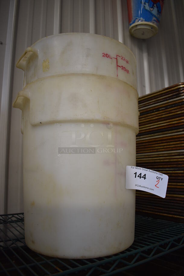 2 Poly 22 Quart Cylindrical Bins. 14x12.5x14.5. 2 Times Your Bid! - Image 2 of 3