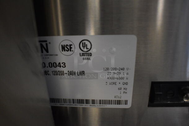 NICE! 2012 Bunn Model DUAL SH DBC Stainless Steel Commercial Countertop Dual Coffee Machine w/ Hot Water Dispenser, 2 Bunn Model SH SERVER Satellite Servers and 2 Metal Brew Baskets. 120/208-240 Volts, 1 Phase. 18x24x37. Tested and Working! - Image 6 of 7