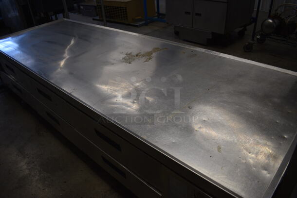 SWEET! Delfield Stainless Steel Commercial 6 Drawer Chef Base on Commercial Casters. 102x35x24. Tested and Powers On But Temps at 55 Degrees - Image 4 of 6