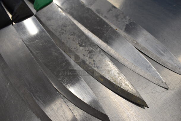 5 SHARPENED Stainless Steel Chef Knives. Includes 14". 5 Times Your Bid! - Image 3 of 4