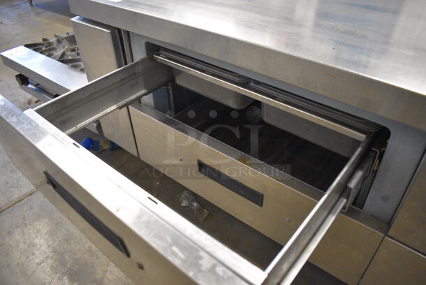 SWEET! Delfield Stainless Steel Commercial 6 Drawer Chef Base on Commercial Casters. 102x35x24. Tested and Powers On But Temps at 55 Degrees - Image 6 of 6