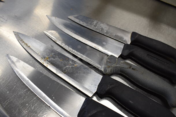 5 SHARPENED Stainless Steel Chef Knives. Includes 14". 5 Times Your Bid! - Image 3 of 4