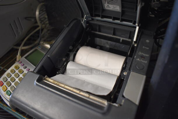 ALL ONE MONEY! Lot of Elo 15" POS Monitor, Epson Receipt Printer, Verifone VX520 Credit Card Reader, Tripp Lite Uninterruptible Power Supply, Keyboard and Router! - Image 5 of 6
