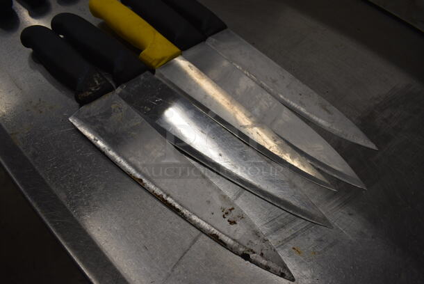 5 SHARPENED Stainless Steel Chef Knives. Includes 14". 5 Times Your Bid! - Image 3 of 3