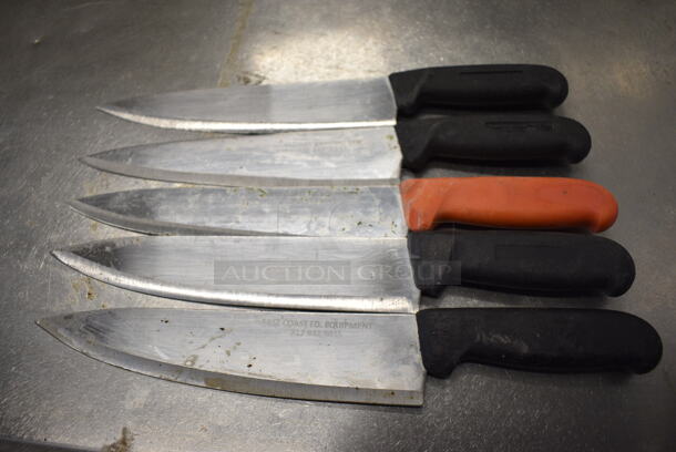 5 SHARPENED Stainless Steel Chef Knives. Includes 14". 5 Times Your Bid! - Image 2 of 5