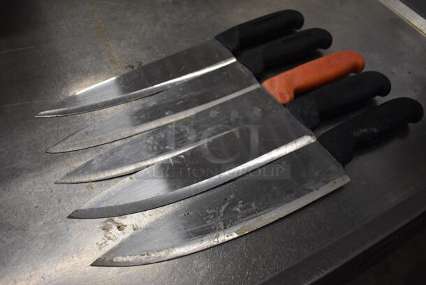 5 SHARPENED Stainless Steel Chef Knives. Includes 14". 5 Times Your Bid! - Image 3 of 5