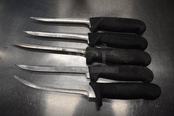 5 SHARPENED Stainless Steel Boning Knives. Includes 12". 5 Times Your Bid! - Image 1 of 4
