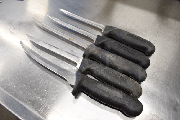 5 SHARPENED Stainless Steel Boning Knives. Includes 12". 5 Times Your Bid! - Image 4 of 4