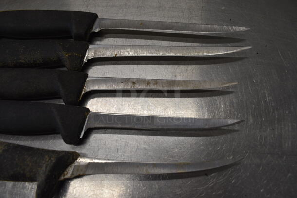 5 SHARPENED Stainless Steel Boning Knives. Includes 12". 5 Times Your Bid! - Image 2 of 4