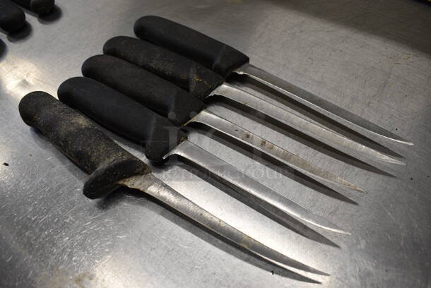5 SHARPENED Stainless Steel Boning Knives. Includes 12". 5 Times Your Bid! - Image 4 of 4