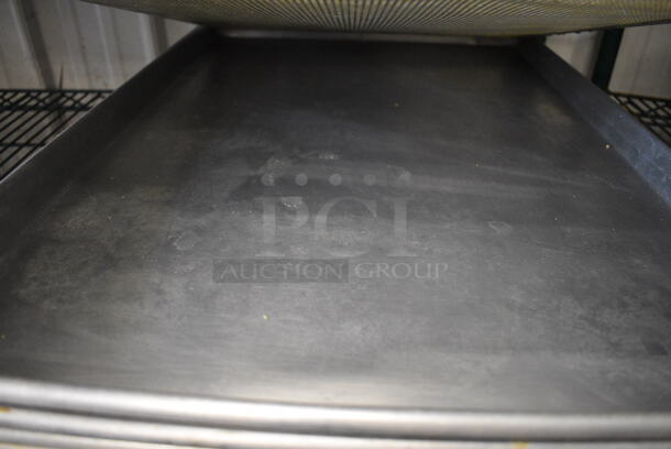 10 Metal Full Size Baking Pans; 1 Pan Is Perforated. 18x26x1. 10 Times Your Bid! - Image 4 of 4