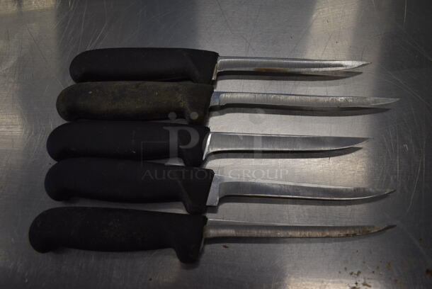 5 SHARPENED Stainless Steel Boning Knives. Includes 11