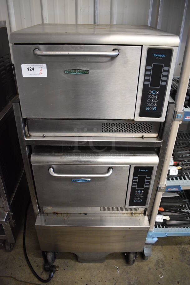 2 FANTASTIC! Turbochef Model NGCD6 Tornado Stainless Steel Commercial Countertop Electric Powered Rapid Cook Ovens on Stainless Steel Commercial 2 Tier Equipment Stand w/ Commercial Casters. 208/240 Volts, 1 Phase. 30x30x60. 2 Times Your Bid! Tested and Working! - Image 1 of 10
