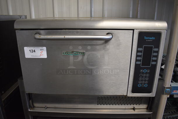 2 FANTASTIC! Turbochef Model NGCD6 Tornado Stainless Steel Commercial Countertop Electric Powered Rapid Cook Ovens on Stainless Steel Commercial 2 Tier Equipment Stand w/ Commercial Casters. 208/240 Volts, 1 Phase. 30x30x60. 2 Times Your Bid! Tested and Working! - Image 3 of 10