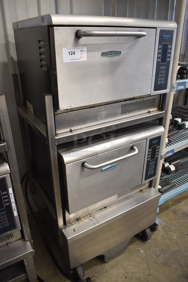2 FANTASTIC! Turbochef Model NGCD6 Tornado Stainless Steel Commercial Countertop Electric Powered Rapid Cook Ovens on Stainless Steel Commercial 2 Tier Equipment Stand w/ Commercial Casters. 208/240 Volts, 1 Phase. 30x30x60. 2 Times Your Bid! Tested and Working! - Image 7 of 10