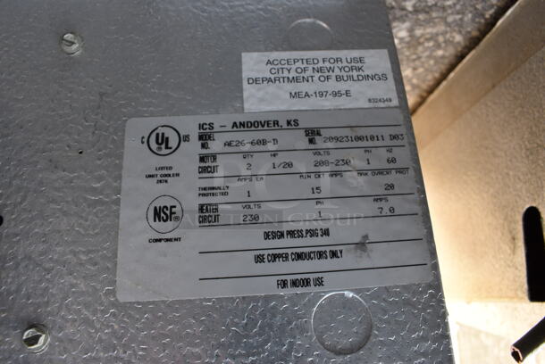 Russell Model AE26-60B-D Metal Commercial Condenser for Walk In. 230 Volts, 1 Phase. 42x14x16 - Image 3 of 4