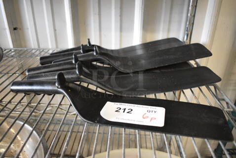 6 Black Poly Spatulas. 15". 6 Times Your Bid!