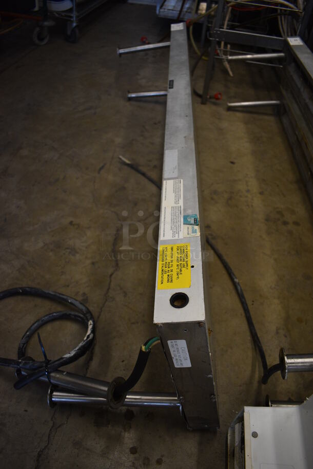 NICE! Metal Commercial Heated Warming Strips on 4 Legs. 110 Volts, 1 Phase. 60x15x12 - Image 2 of 4
