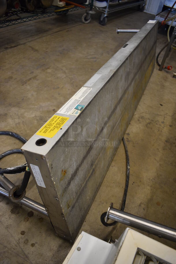 NICE! Metal Commercial Heated Warming Strips on 4 Legs. 110 Volts, 1 Phase. 60x15x12 - Image 3 of 4
