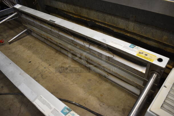 NICE! Metal Commercial Heated Warming Strips on 4 Legs. 110 Volts, 1 Phase. 60x15x12 - Image 2 of 4
