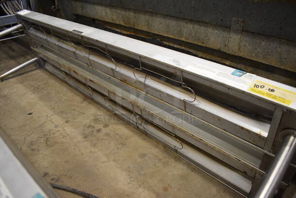 NICE! Metal Commercial Heated Warming Strips on 4 Legs. 110 Volts, 1 Phase. 60x15x12 - Image 3 of 4