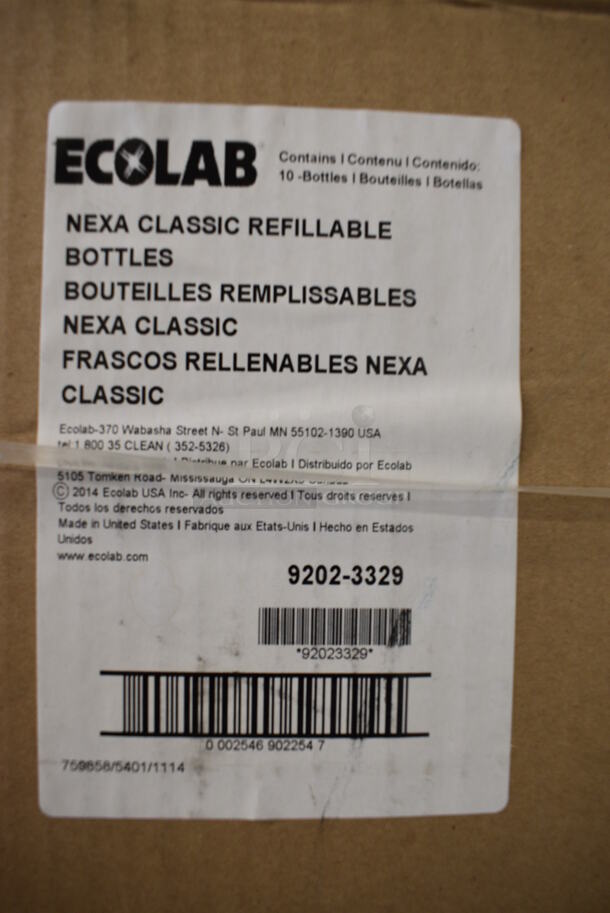 ALL ONE MONEY! Lot of 10 Poly Ecolab Refillable Bottles! 5.5x3x9.5 - Image 4 of 4