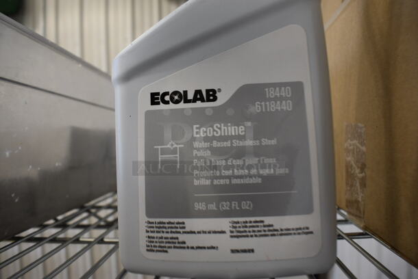 2 Ecolab EcoShine Water Based Stainless Steel Polish Bottles. 5x2x10. 2 Times Your Bid! - Image 3 of 3