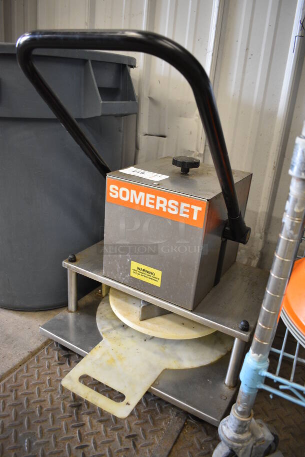 NICE! Somerset Model SDP-180LC Stainless Steel Commercial Manual Dough Press. 19x22x19 - Image 2 of 7