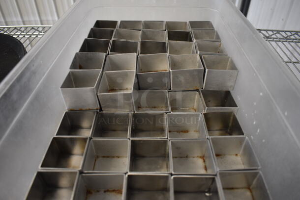 ALL ONE MONEY! Lot of 62 Metal Cups in Clear Poly Bin! 2x2x1.5