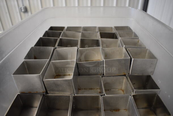 ALL ONE MONEY! Lot of 62 Metal Cups in Clear Poly Bin! 2x2x1.5 - Image 2 of 3