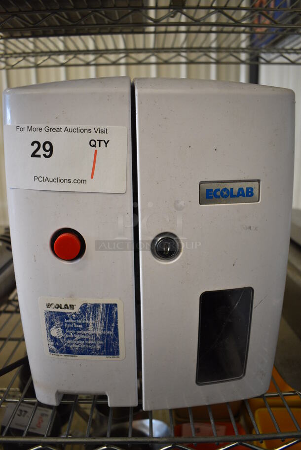 Ecolab White Poly Antibacterial Soap Dispenser. 10x9x13 - Image 4 of 4