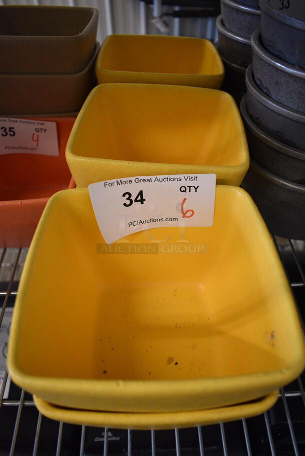 6 Yellow Bowls. 6.75x6.75x4. 6 Times Your Bid! - Image 2 of 3