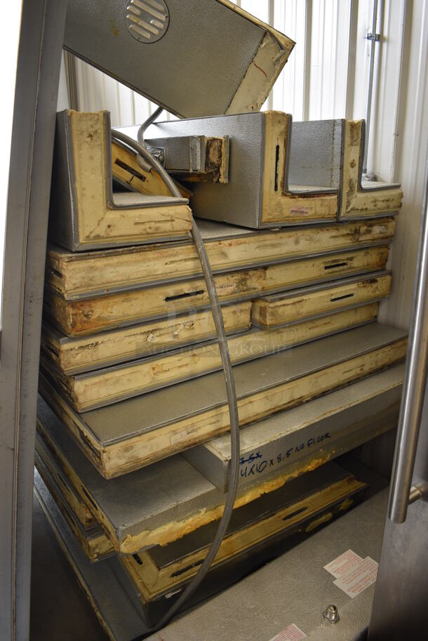 AWESOME! Brown Walk In Box w/ Solid Door, 2 Glass Pane Merchandiser Display Door and Model LSF140BEB2N6L1K Condenser. Does Not Have Floor. Approximately 14'x10'x8.5' - Image 5 of 8