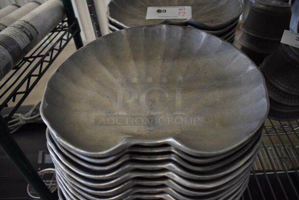 17 Metal Seashell Shaped Plates. 11.5x9x1. 17 Times Your Bid! - Image 3 of 4