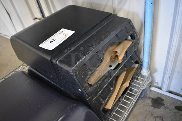 2 Black Poly Wall Mount Paper Towel Dispensers. 11x6x15 2 Times Your Bid! - Image 2 of 3